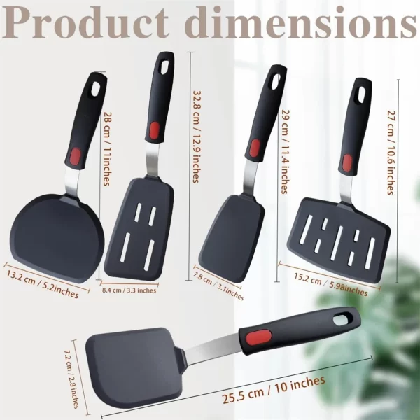 Silicone Spatula for Non Stick Pots High-temperature Resistant  High Quality Stir Spring Steel Fry Spatula tool Kitchen Utensils - Image 2