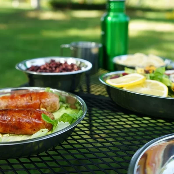 Camp Cooking Portable Dining Plate Set of 17/22 Outdoor Camping Tableware Self driving BBQ Plate Home Soup Pot Bowl Plate Set - Image 5