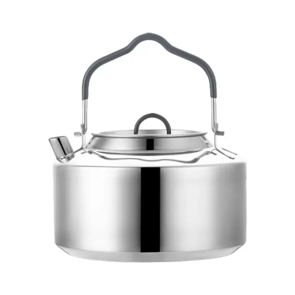 Portable Stainless Steel Tea Kettle Outdoor Camping Teapot Kettle Coffee Pot 1.2L Capacity Water Kettle Hiking Picnic Tableware - Image 7