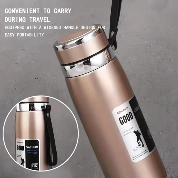 1000ml 316 Stainless Steel Insulated Cup, Large Capacity Tea & Water Bottle for Outdoor Camping Travel - Portable & Durable - Image 3