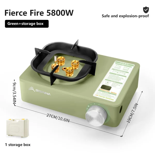 BISINNA Camping Gas Stove 5800W High Firepower Outdoor Portable Cassette Burner for Picnic Hiking Trekking - Image 7