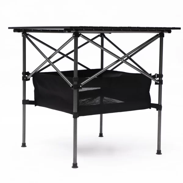 Set of 3, Folding Outdoor Table and Chairs Set for Indoor, Outdoor Camping, Picnics, Beach,Backyard, BBQ, Party, Patio, Black/Gr - Image 4