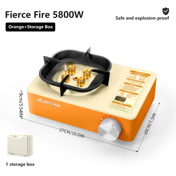 BISINNA Camping Gas Stove 5800W High Firepower Outdoor Portable Cassette Burner for Picnic Hiking Trekking - Image 9