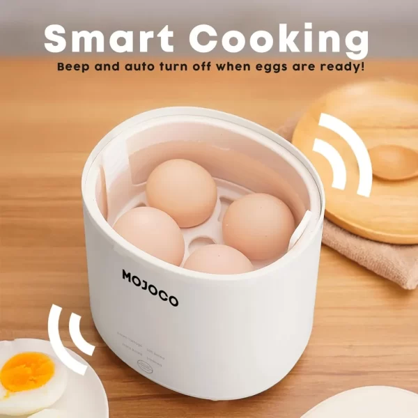 Rapid Egg Cooker - Mini Cooker for Steamed, Hard Boiled, Soft Boiled Eggs and Onsen Tamago -Electric Egg Boiler for Home Kitchen - Image 2