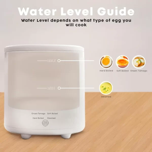 Rapid Egg Cooker - Mini Cooker for Steamed, Hard Boiled, Soft Boiled Eggs and Onsen Tamago -Electric Egg Boiler for Home Kitchen - Image 6