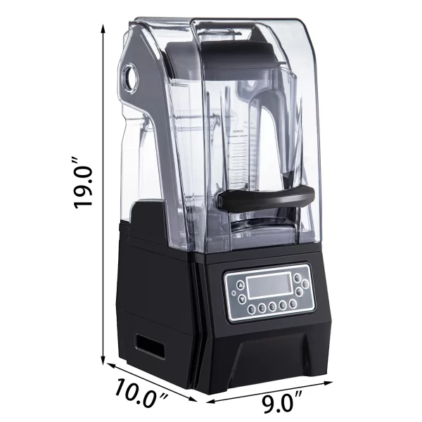 VEVOR Black/White Self-Cleaning Ice Smoothie Blenders Countertop Silent Sound Shield Juicer Fruit Processor Crusher for Kitchen - Image 6