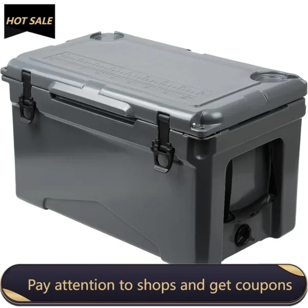 40 Quart Rotomolded Cooler, 5 Days Protale Ice Cooler, Ice Chest Suit for BBQ, Camping, Pincnic, and Other Outdoor Activities