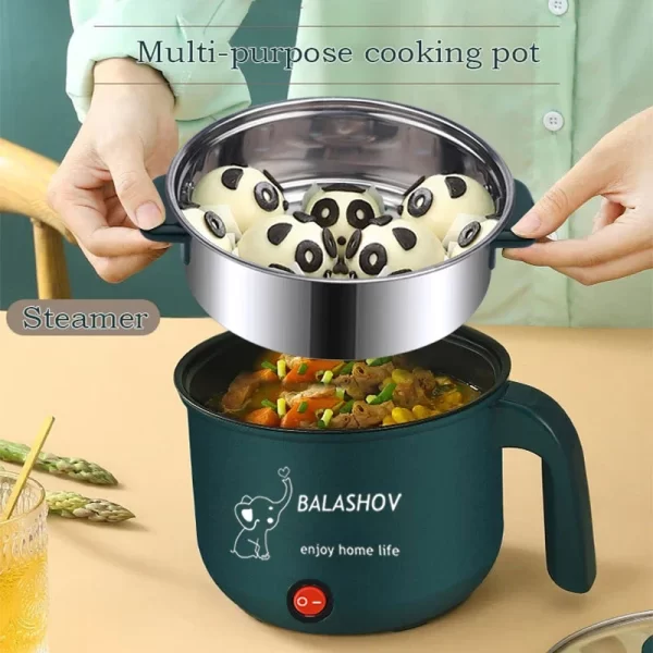 Mini Electric Rice Cooker 2 People Food Noodle Single/Double Layer Non-stick Pan