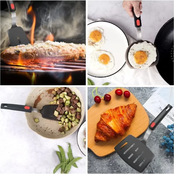 Silicone Spatula for Non Stick Pots High-temperature Resistant  High Quality Stir Spring Steel Fry Spatula tool Kitchen Utensils - Image 4