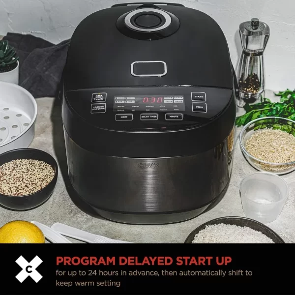 Induction rice cooker, multi-function rice cooker, easy to cook healthy meals in one pot, dishwasher-safe non-stick bowl - Image 5