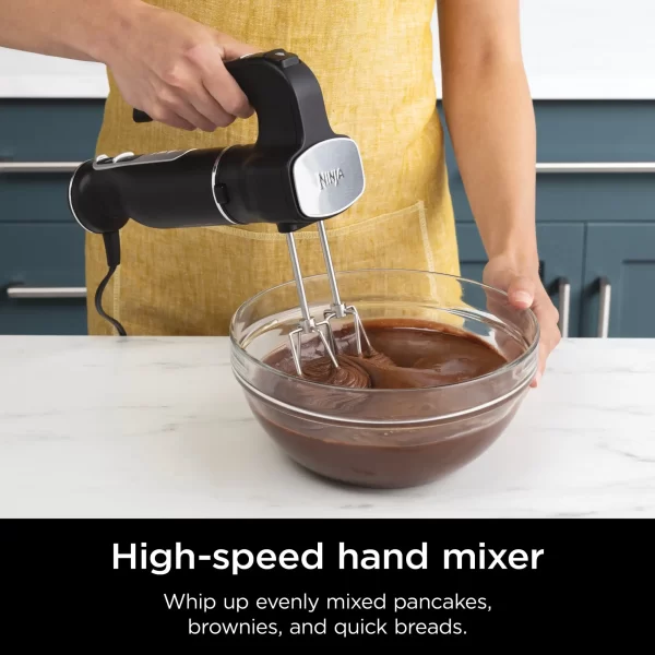Ninja Foodi Power Mixer System, Black Hand Blender and Hand Mixer Combo with Whisk and Beaters, CI100 - Image 3