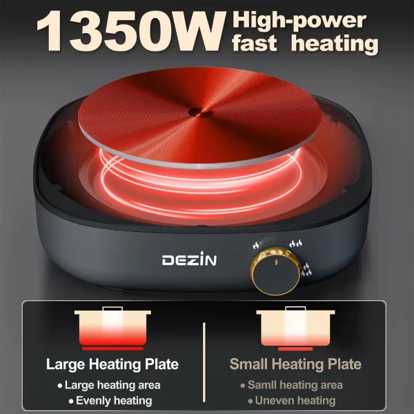 Electric Pot with Removable Pot, 4L Non-Stick Hot Pot Electric with Dual-Power Control, Electric Pot with Tempered Glass Lid - Image 5
